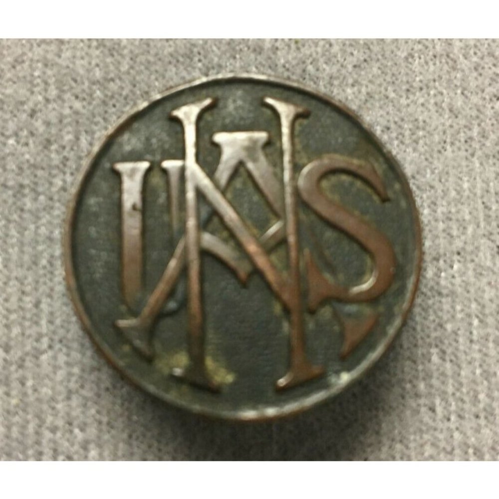 WWI US National Army Collar Disc Original Screw Back Bronze